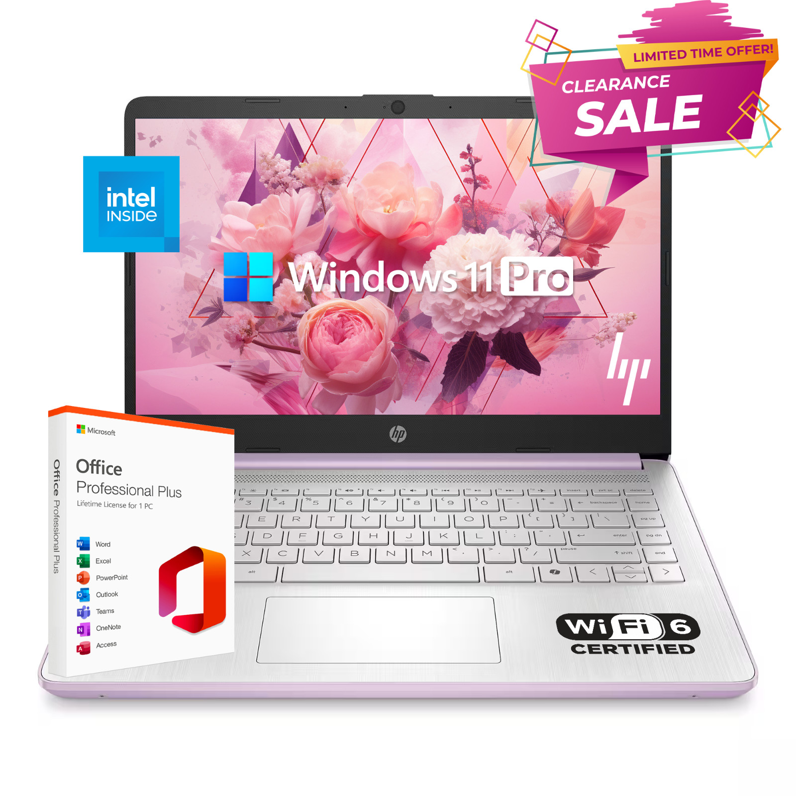 HP Laptop Computer 14", Intel N150, 8GB RAM + 628GB Storage, Windows 11 Pro gallery