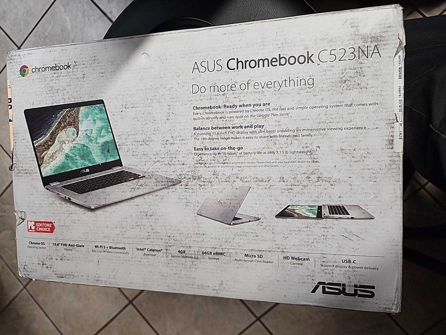 ASUS C523n 1.1 GHz 15" 32gb SSD 4gb RAM Celeron Chromebook gallery