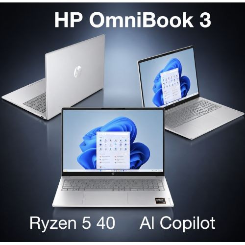 HP OmniBook 3 16.0" Touch WUXGA AMD Ryzen 5 40 2.80GHz 16GB RAM 256GB SSD W11H gallery