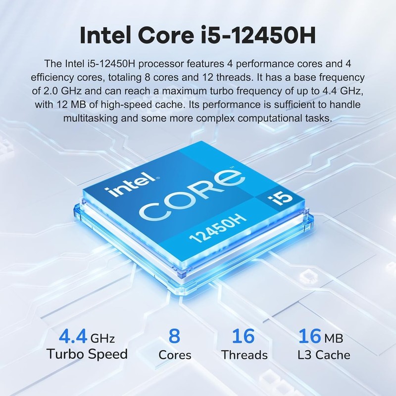 NIMO 15.6 FHD-IPS Laptop 8 Cores Intel i5-12450H 8GB RAM 256GB SSD Up to 4.4 GHz gallery